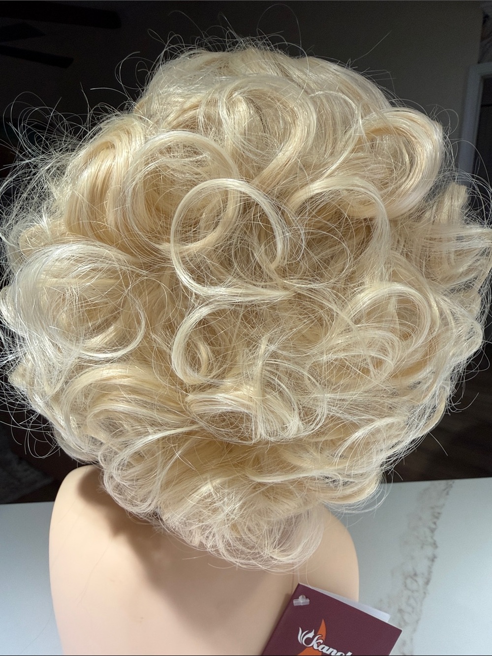 HAIR, 12” Curly Bob, Center Part Blonde